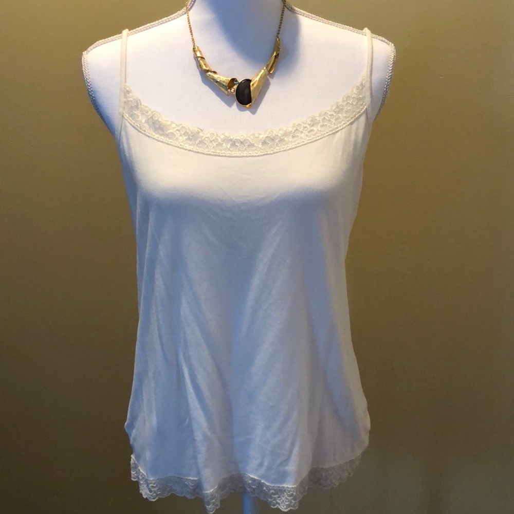 Ann Taylor Loft Camisole w/ lace trim & adjustable